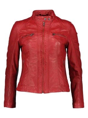 Zdjęcie produktu Caminari Skórzana kurtka "Canti" w kolorze czerwonym rozmiar: 36