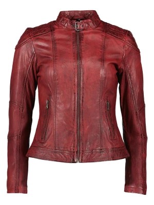 Zdjęcie produktu Caminari Skórzana kurtka "Goia" w kolorze czerwonym rozmiar: 36