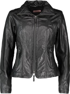 Zdjęcie produktu Caminari Skórzana kurtka "Grabi" w kolorze czarnym rozmiar: 34