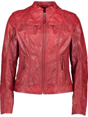 Zdjęcie produktu Caminari Skórzana kurtka "Oslo" w kolorze czerwonym rozmiar: 40