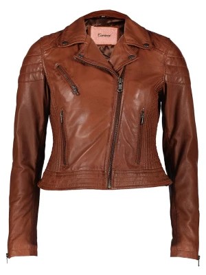 Zdjęcie produktu Caminari Skórzana kurtka "Ovio" w kolorze jasnbrązowym rozmiar: 44