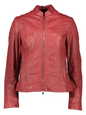Zdjęcie produktu Caminari Skórzana kurtka "Rina" w kolorze czerwonym rozmiar: 40