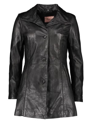 Zdjęcie produktu Caminari Skórzany płaszcz "Phia" w kolorze czarnym rozmiar: 48