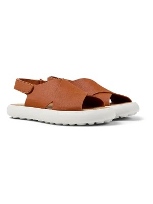 Zdjęcie produktu Camper Skórzane sandały w kolorze jasnobrązowym rozmiar: 41