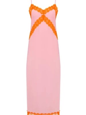 Zdjęcie produktu Candy Pink Jedwabna Sukienka z Krepu de Chine Jaaf