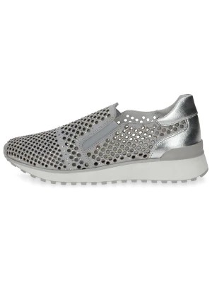 Zdjęcie produktu Caprice Skórzane slippersy w kolorze srebrnym rozmiar: 39