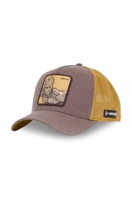 Zdjęcie produktu Capslab czapka z daszkiem Marvel kolor brązowy z aplikacją CL.MAR6.1.CT.GRO1