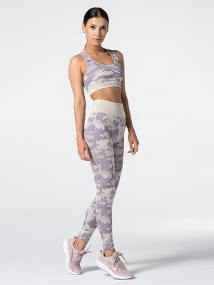 Zdjęcie produktu Carpatree Legginsy sportowe "Camo Seamless" w kolorze fioletowym rozmiar: L