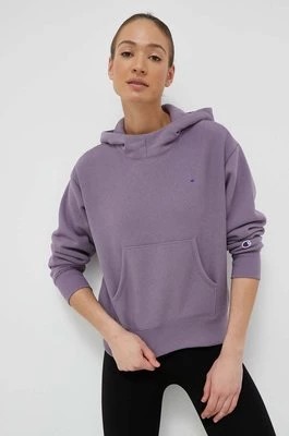 Zdjęcie produktu Champion bluza damska kolor fioletowy z kapturem gładka