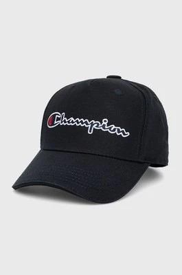 Zdjęcie produktu Champion czapka bawełniana 805550 kolor czarny z aplikacją 805550-BS538