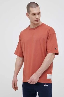 Zdjęcie produktu Champion t-shirt bawełniany kolor pomarańczowy gładki