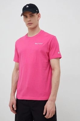 Zdjęcie produktu Champion t-shirt bawełniany kolor różowy gładki