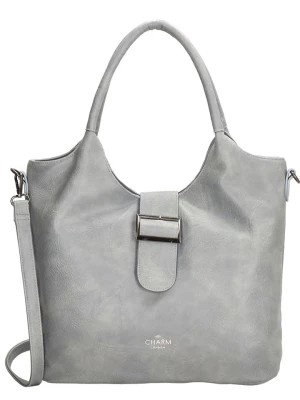 Zdjęcie produktu Charm Shopper bag "High street" w kolorze szarym - 35 x 28 x 13 cm rozmiar: onesize