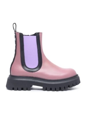 Zdjęcie produktu Chelsea Boots z kontrastującymi kolorowymi gumkami i grubą gumową podeszwą Marni