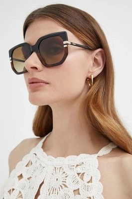 Zdjęcie produktu Chloé okulary przeciwsłoneczne damskie kolor brązowy CH0240S Chloe