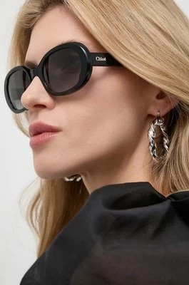 Zdjęcie produktu Chloé okulary przeciwsłoneczne damskie kolor czarny CH0197S Chloe