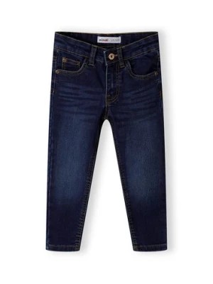 Zdjęcie produktu Ciemne klasyczne spodnie jeansowe dopasowane dla chłopca Minoti