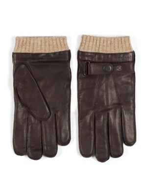 Zdjęcie produktu Ciemnobrązowe Skórzane Rękawiczki dla Mężczyzn Howard London