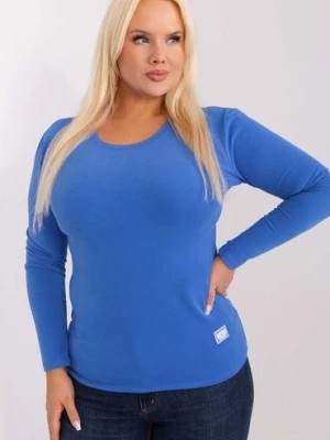 Zdjęcie produktu Ciemnoniebieska dopasowana bluzka damska plus size RELEVANCE