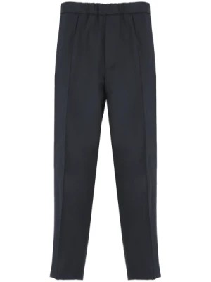 Zdjęcie produktu Ciemnoniebieskie wełniane spodnie Jil Sander dla mężczyzn Jil Sander
