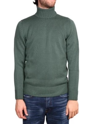 Zdjęcie produktu Ciężki Sweter z Merynosa w Kolorze Zielonym Drumohr