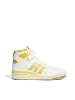 Zdjęcie produktu Cloud White i Hazy Yellow Skórzane Sneakersy Adidas