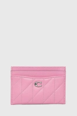 Zdjęcie produktu Coach etui na karty skórzane Essential Card Case kolor różowy