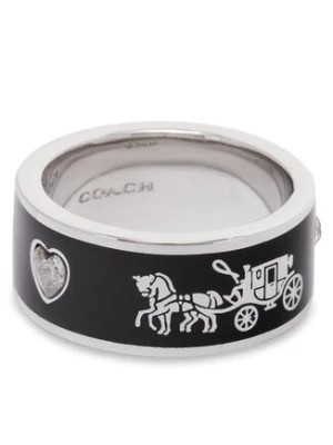 Zdjęcie produktu Coach Pierścionek Enamel Horse & Carriage Band Ring 37479034RHO003 Srebrny