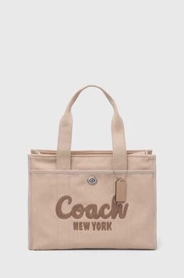 Zdjęcie produktu Coach torebka kolor beżowy