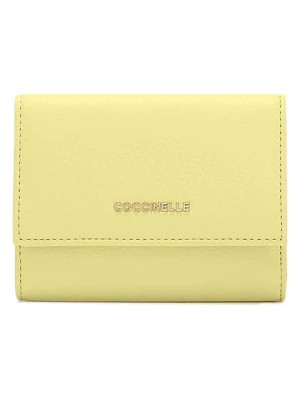 Zdjęcie produktu COCCINELLE Skórzany portfel w kolorze żółtym - 12 x 9 x 2 cm rozmiar: onesize