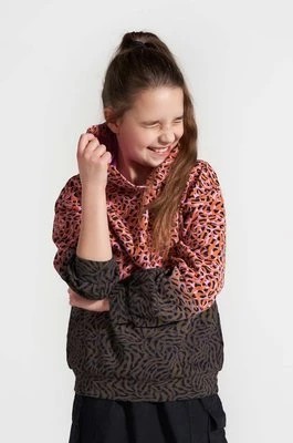Zdjęcie produktu Coccodrillo bluza bawełniana dziecięca kolor pomarańczowy z kapturem wzorzysta
