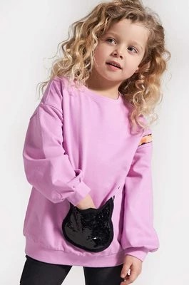 Zdjęcie produktu Coccodrillo bluza dziecięca kolor różowy z nadrukiem