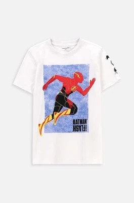 Zdjęcie produktu Coccodrillo t-shirt bawełniany dziecięcy kolor biały wzorzysty