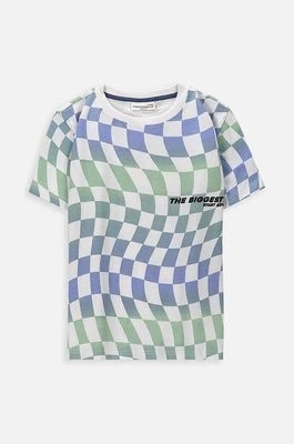 Zdjęcie produktu Coccodrillo t-shirt bawełniany dziecięcy kolor niebieski wzorzysty