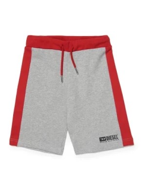Zdjęcie produktu Colorblock fleece branded shorts Diesel