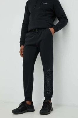 Zdjęcie produktu Columbia spodnie dresowe męskie kolor czarny z nadrukiem