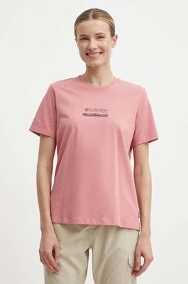 Zdjęcie produktu Columbia t-shirt bawełniany Boundless Beauty damski kolor różowy 2036581