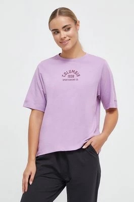 Zdjęcie produktu Columbia t-shirt bawełniany North Cascades kolor fioletowy 1992085