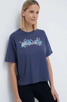 Zdjęcie produktu Columbia t-shirt bawełniany North Cascades kolor granatowy 1992085