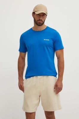 Zdjęcie produktu Columbia t-shirt bawełniany Rapid Ridge Back Graphic kolor granatowy z nadrukiem