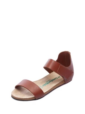 Zdjęcie produktu Comfortfusse Skórzane sandały w kolorze jasnobrązowym rozmiar: 40