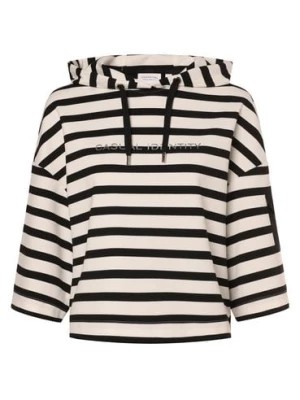 Zdjęcie produktu comma casual identity Damski sweter z kapturem Kobiety Materiał dresowy biały|czarny w paski,