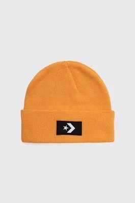 Zdjęcie produktu Converse czapka kolor pomarańczowy z grubej dzianiny