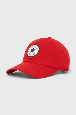 Zdjęcie produktu Converse czapka z daszkiem kolor czerwony z aplikacją