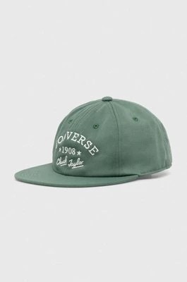 Zdjęcie produktu Converse czapka z daszkiem kolor zielony z aplikacją
