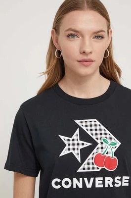 Zdjęcie produktu Converse t-shirt bawełniany damski kolor czarny