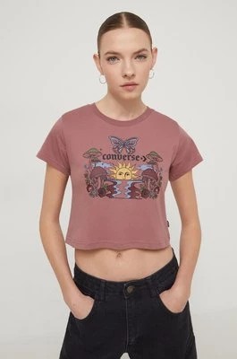 Zdjęcie produktu Converse t-shirt bawełniany damski kolor różowy