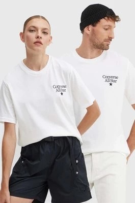 Zdjęcie produktu Converse t-shirt bawełniany kolor biały z aplikacją 10026461-A02