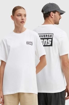 Zdjęcie produktu Converse t-shirt bawełniany kolor biały z nadrukiem 10021134-A27