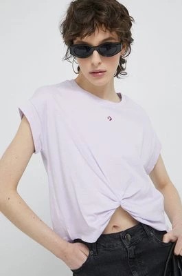 Zdjęcie produktu Converse t-shirt bawełniany kolor fioletowy
